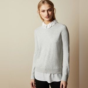 NEW Ted Baker Nansea Floral Collar Mockable Blouse